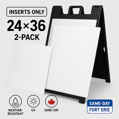 A-Frame Sign Inserts 24x36 - Corrugated Plastic (Pack of 2) Niagara Stands Out