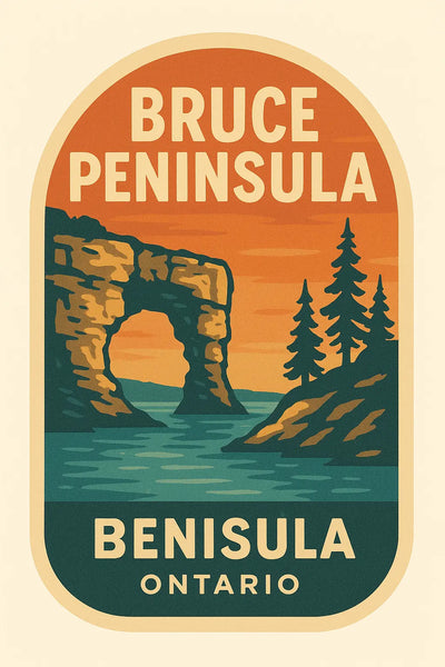 Georgian Bay arch decal 3×3 in Die-Cut