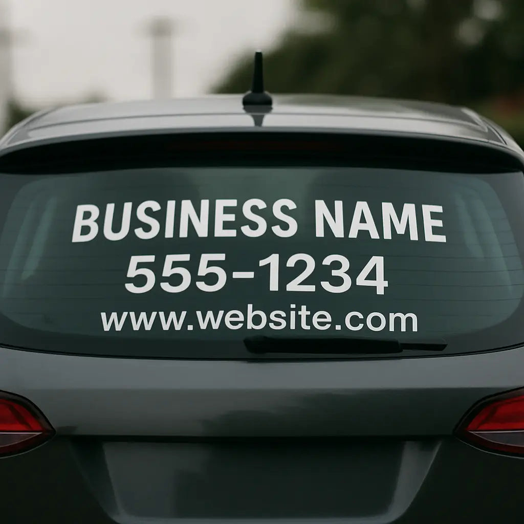 Rear Window Decals | Business Graphics | Vehicle Advertising | Car Window Stickers Niagara Stands Out