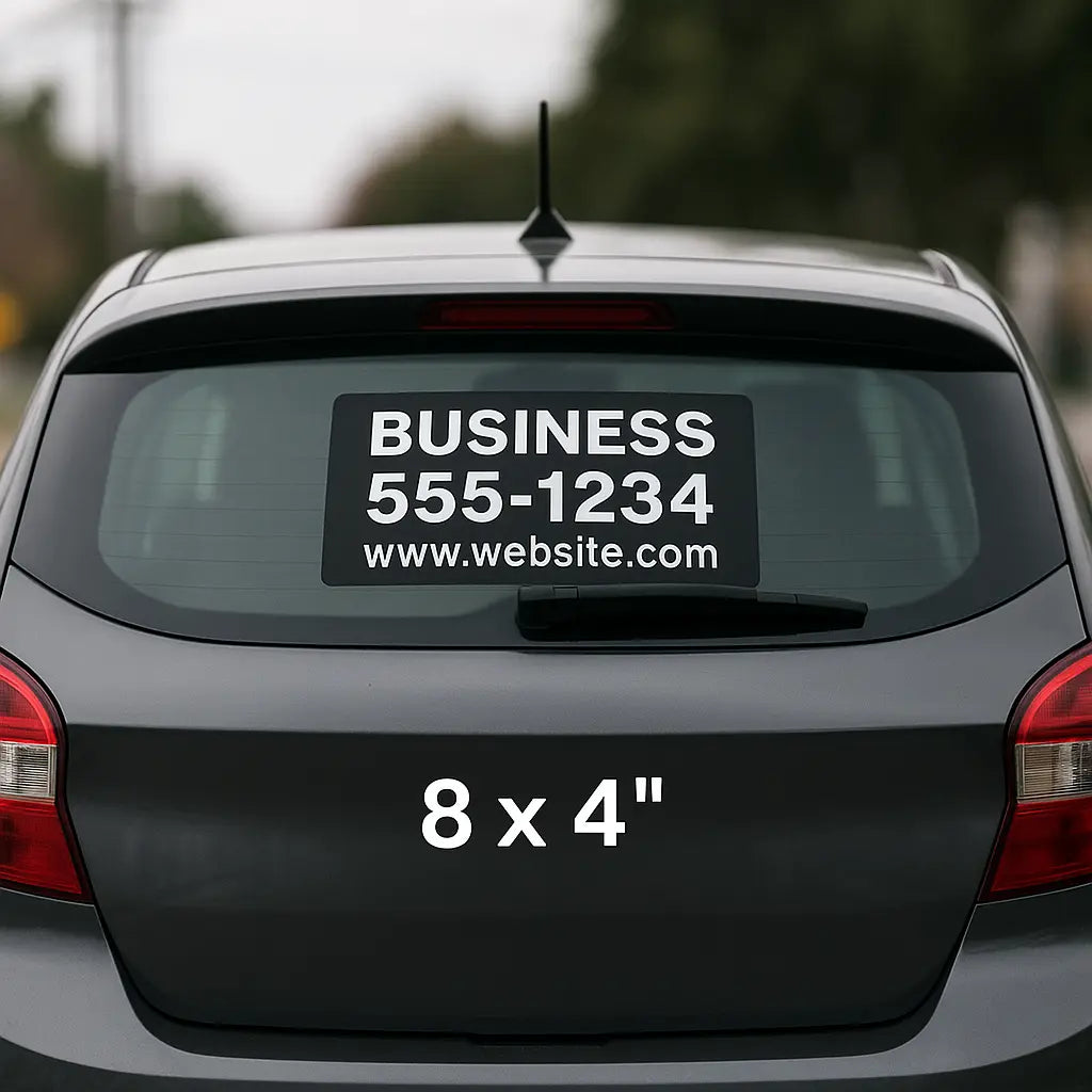 Rear Window Decals | Business Graphics | Vehicle Advertising | Car Window Stickers Niagara Stands Out