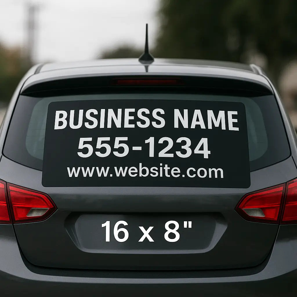 Rear Window Decals | Business Graphics | Vehicle Advertising | Car Window Stickers Niagara Stands Out