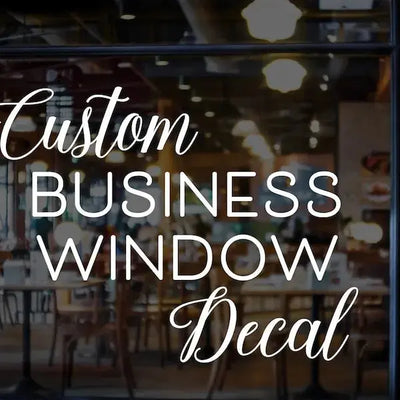 Custom Door & Window Decals – Up to 20″ Wide (White or Clear Vinyl) Niagara Stands Out