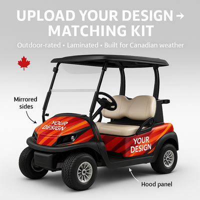 Custom Golf Cart Decal Kits - Professional Vinyl Graphics Canada Niagara Stands Out