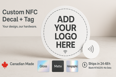 NTAG215 NFC Decal + Tag — Custom Artwork (Multiple Sizes)