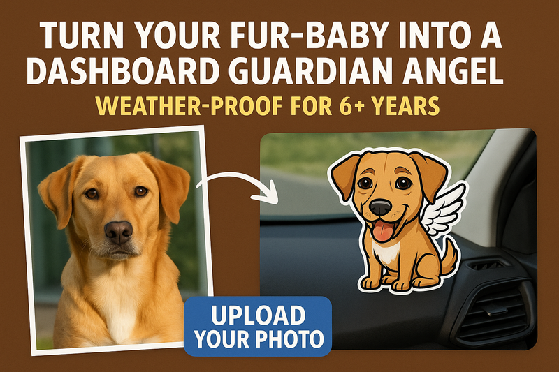 Custom Pet Cartoon Caricature Decals - Premium Die-Cut Vinyl Niagara Stands Out