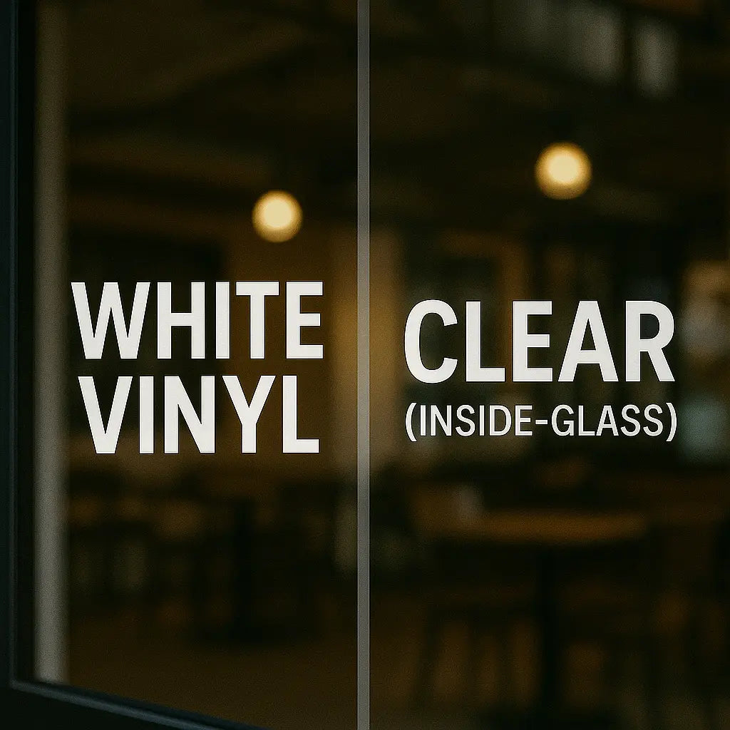 Custom Door & Window Decals – Up to 20″ Wide (White or Clear Vinyl) Niagara Stands Out