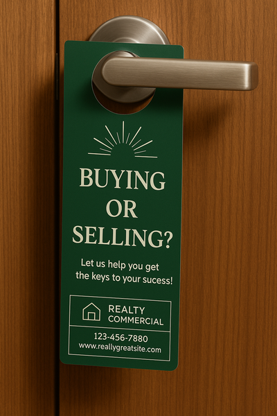 Custom Door Hangers with QR Code | 14pt UV High Gloss | Canada Wi...