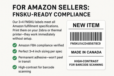 Custom Shipping & FNSKU Labels — Niagara Print Shop | Design Included