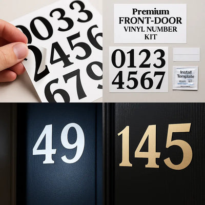 Premium Front-Door Vinyl Number Kit Niagara Stands Out