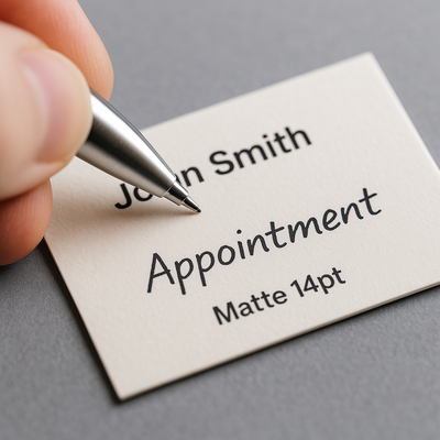 Matte 14pt Business Cards (Silky Finish) | Niagara Falls Same Day Niagara Stands Out