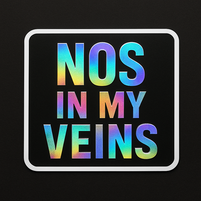holographic nos vinyl sticker