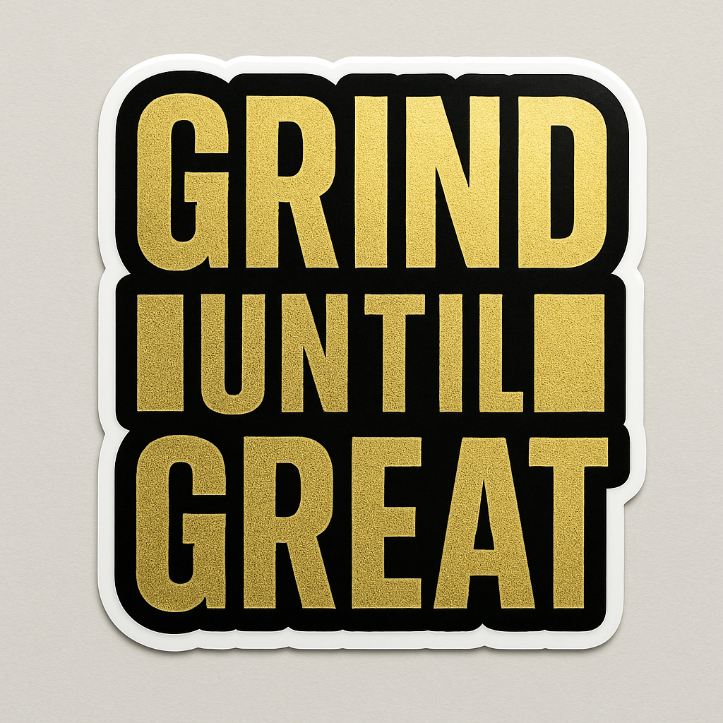 Gold Script Motivation motivational sticker