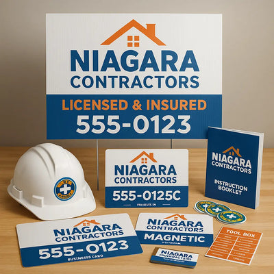Complete Contractor Branding Package - Professional Marketing Bundle Niagara Stands Out