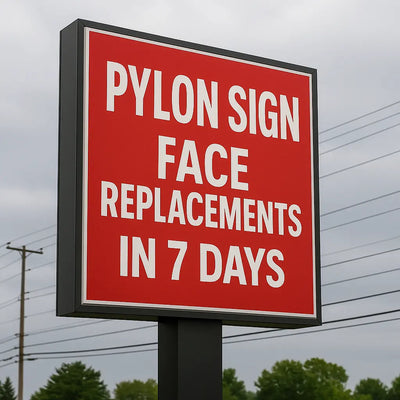 Pylon Sign Face Replacement – Lexan & Flex Niagara Stands Out
