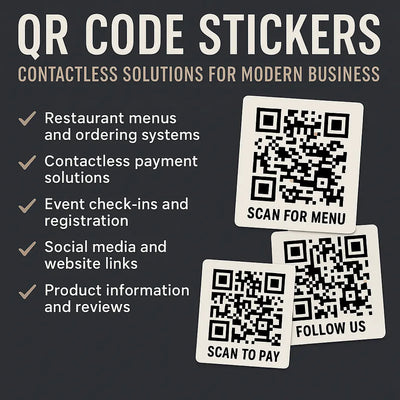 QR Code Stickers | Contactless Payment & Menu Solutions | Restaurant QR Codes Niagara Stands Out