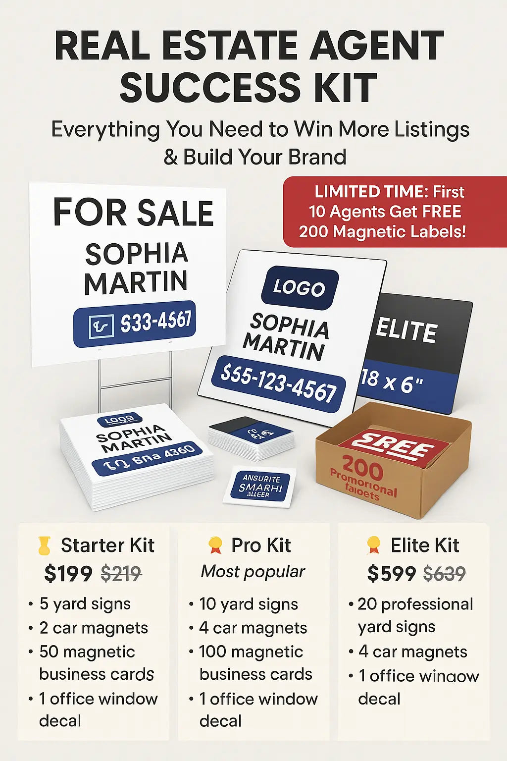 Real Estate Agent Success Kit - Complete Marketing Package Niagara Stands Out