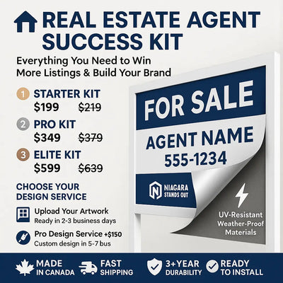 Real Estate Agent Success Kit - Complete Marketing Package Niagara Stands Out