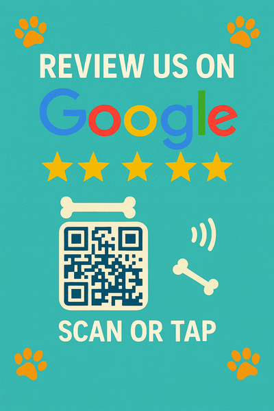 Google Review NFC Decal for Pet Shops - Tap or Scan to Review