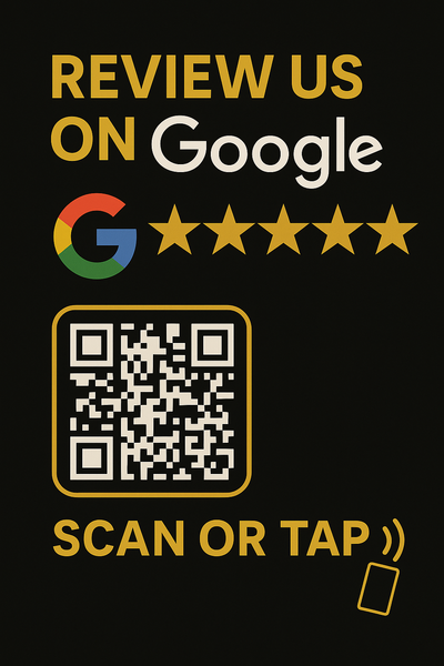 Google Review NFC Decal for Game Shops - Review Us on Google Sign