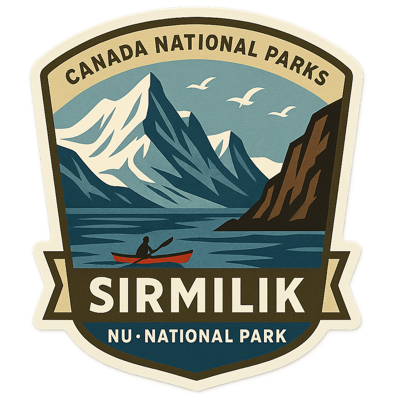 Sirmilik National Park Emblem Design Sticker Sirmilik National Park Emblem Design fcf aa e ae cdfc