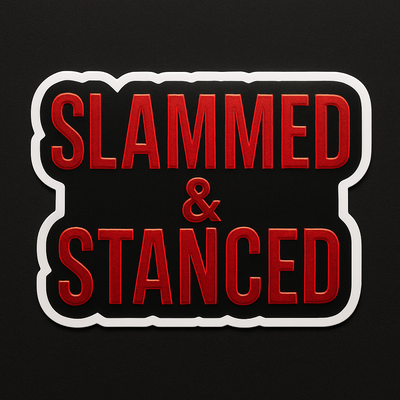 slammed stanced vinyl sticker