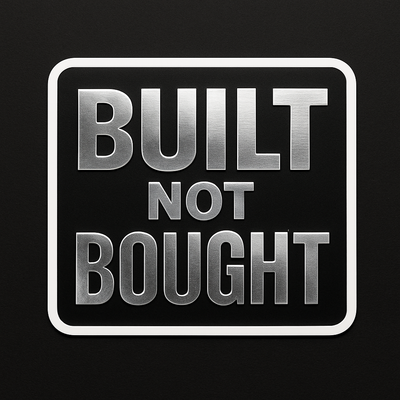 chrome text vinyl sticker