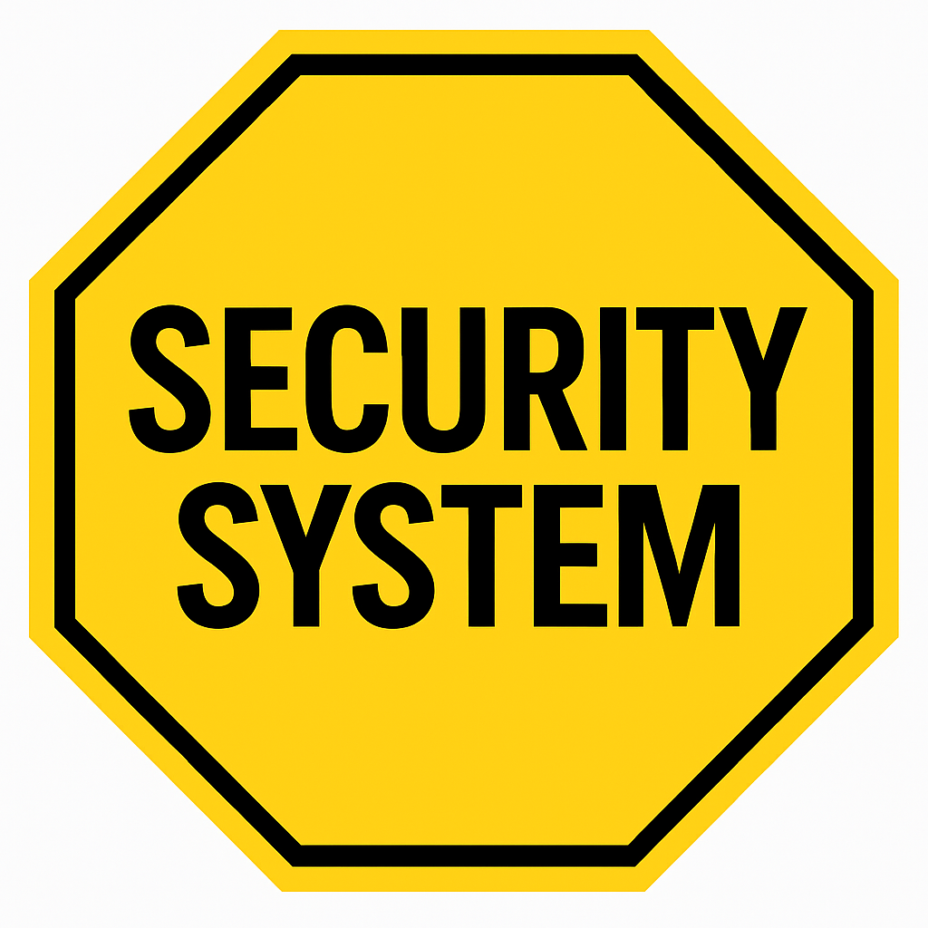 Universal Security System Decal