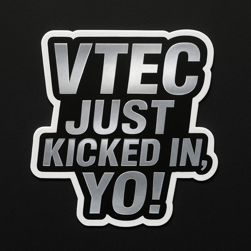 vtec power unleashed vinyl sticker