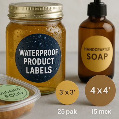Waterproof Product Labels | Custom Cut Business Labels | Brand Stickers Niagara Stands Out