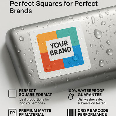 Square Waterproof Labels 3x3 Canada | Custom Color Auto-Cut Singles Niagara Stands Out