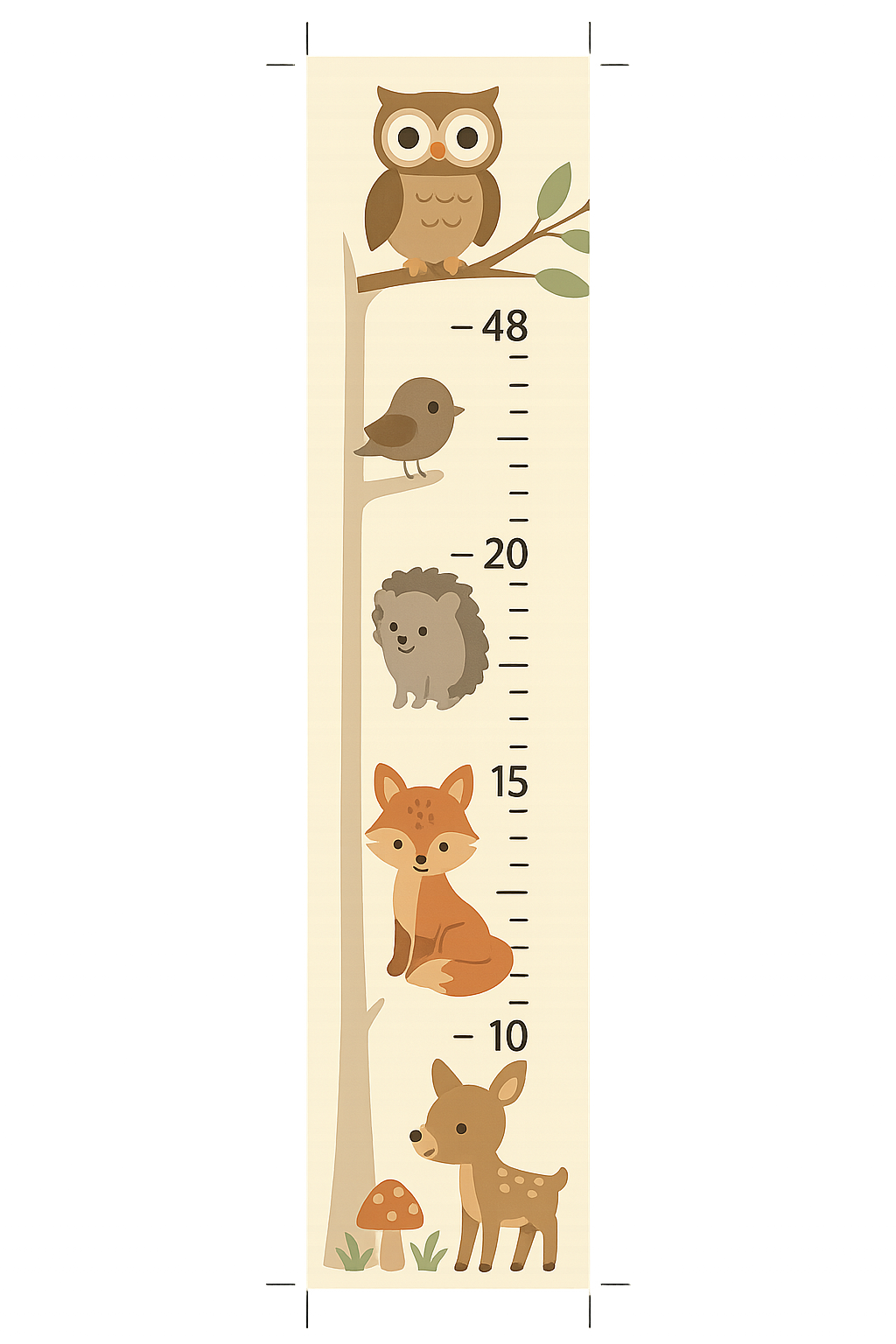 Personalized Nursery Growth Chart Decal – 48″ or 60″ Fabric Vinyl Niagara Stands Out