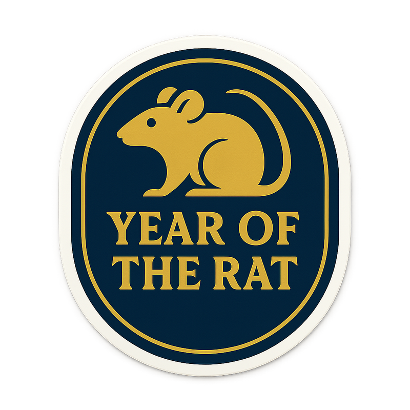 Year of the Rat Sticker | Chinese Zodiac Decal - Product Image
