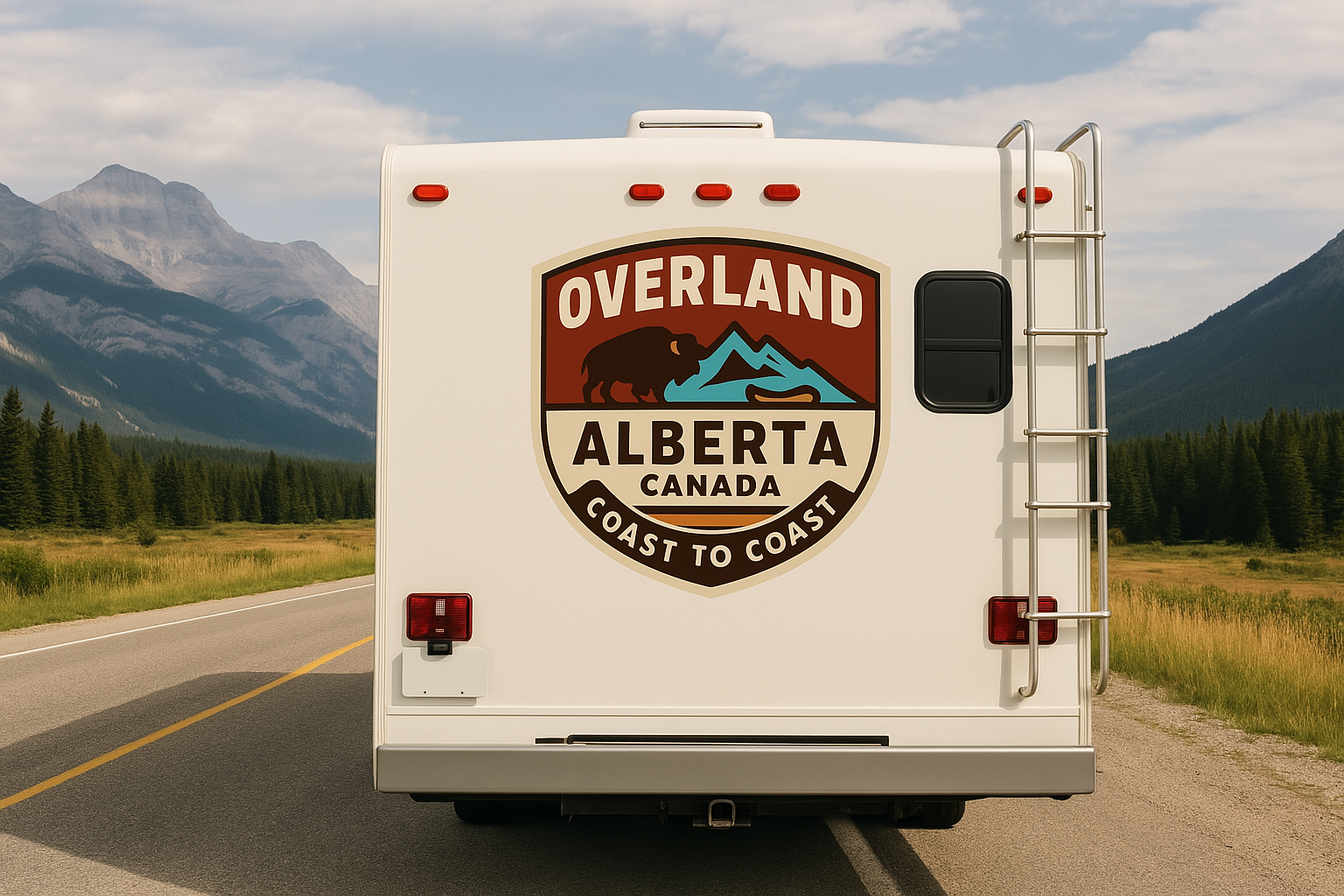 Overland Alberta - Premium Canadian Vinyl Decal