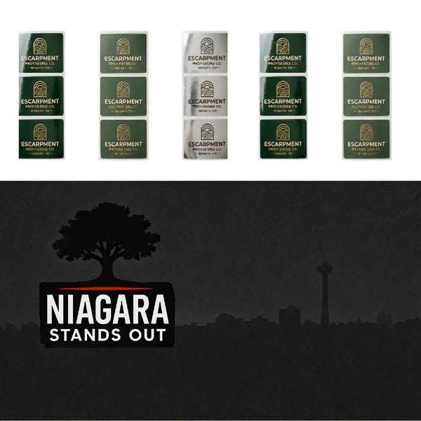 A close-up view of custom roll labels showcasing white gloss and matte BOPP materials, featuring vibrant colors and clear text, designed for high-end retail packaging, highlighting the industrial-grade quality and permanent acrylic adhesive suitable for v