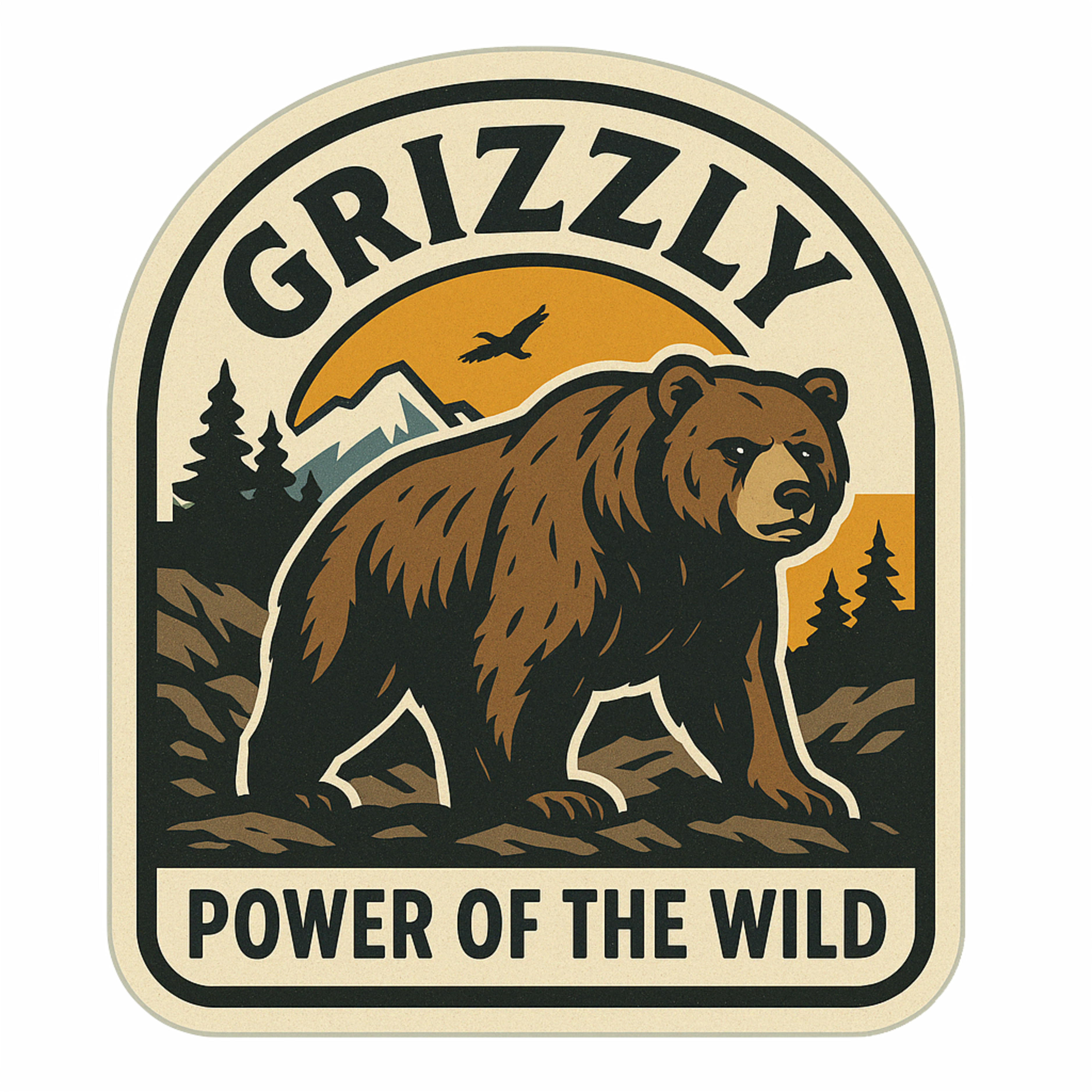 Grizzly Bear Canada Wildlife Sticker – Niagara Stands Out