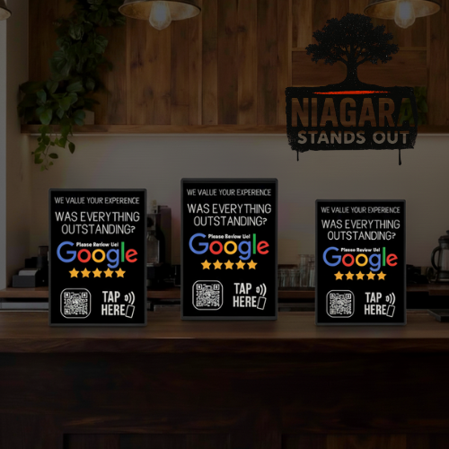 LED Google Review Counter Display | Illuminated NFC Sign - Product Image