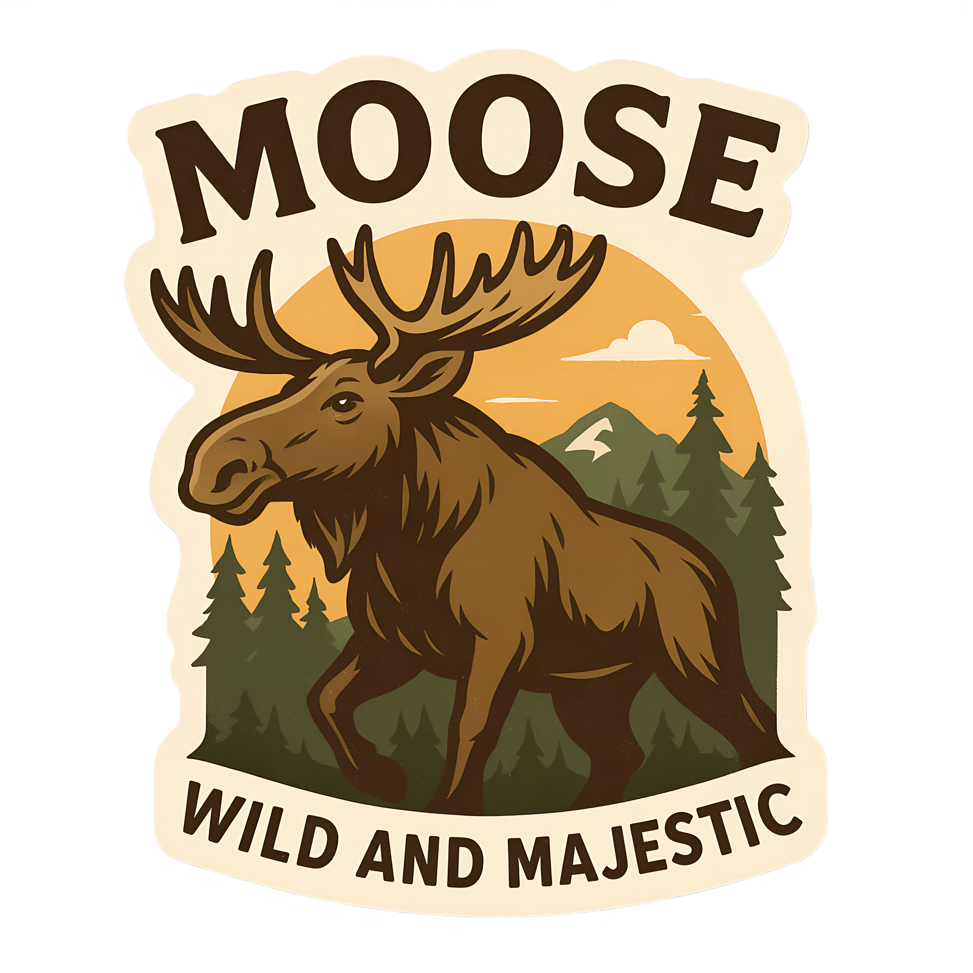 Moose Canada Wildlife Sticker – Niagara Stands Out