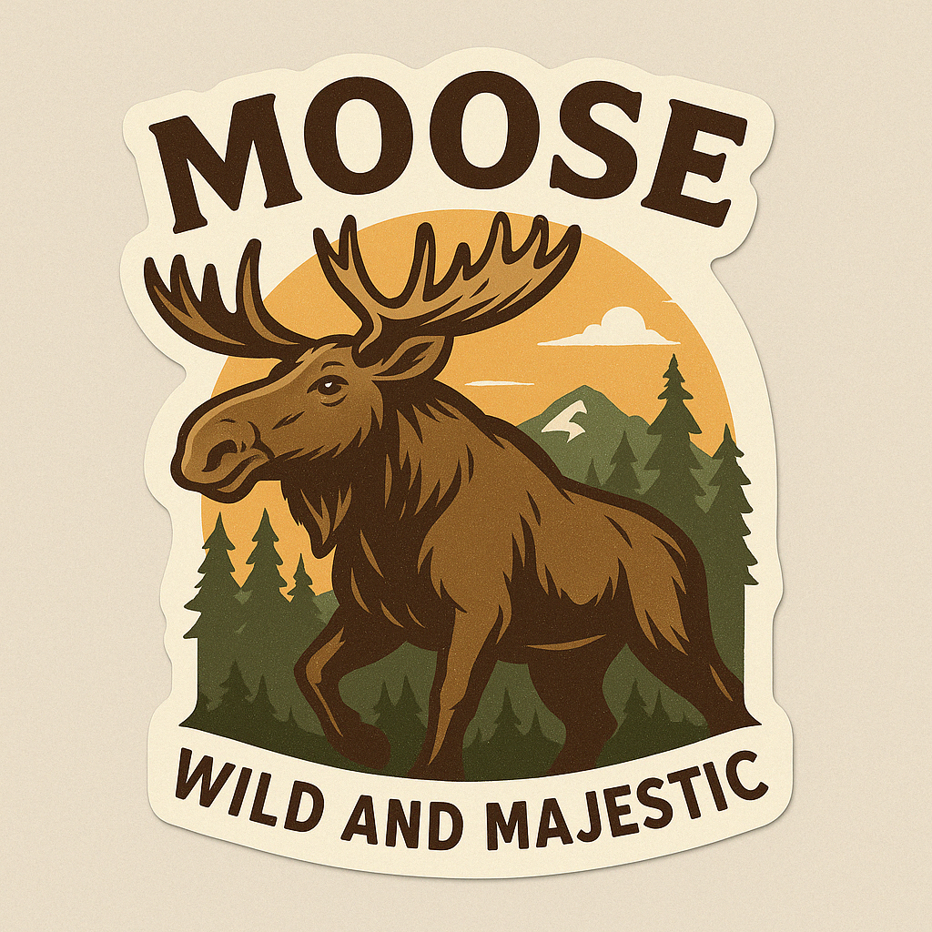 Moose Canada Wildlife Sticker – Niagara Stands Out