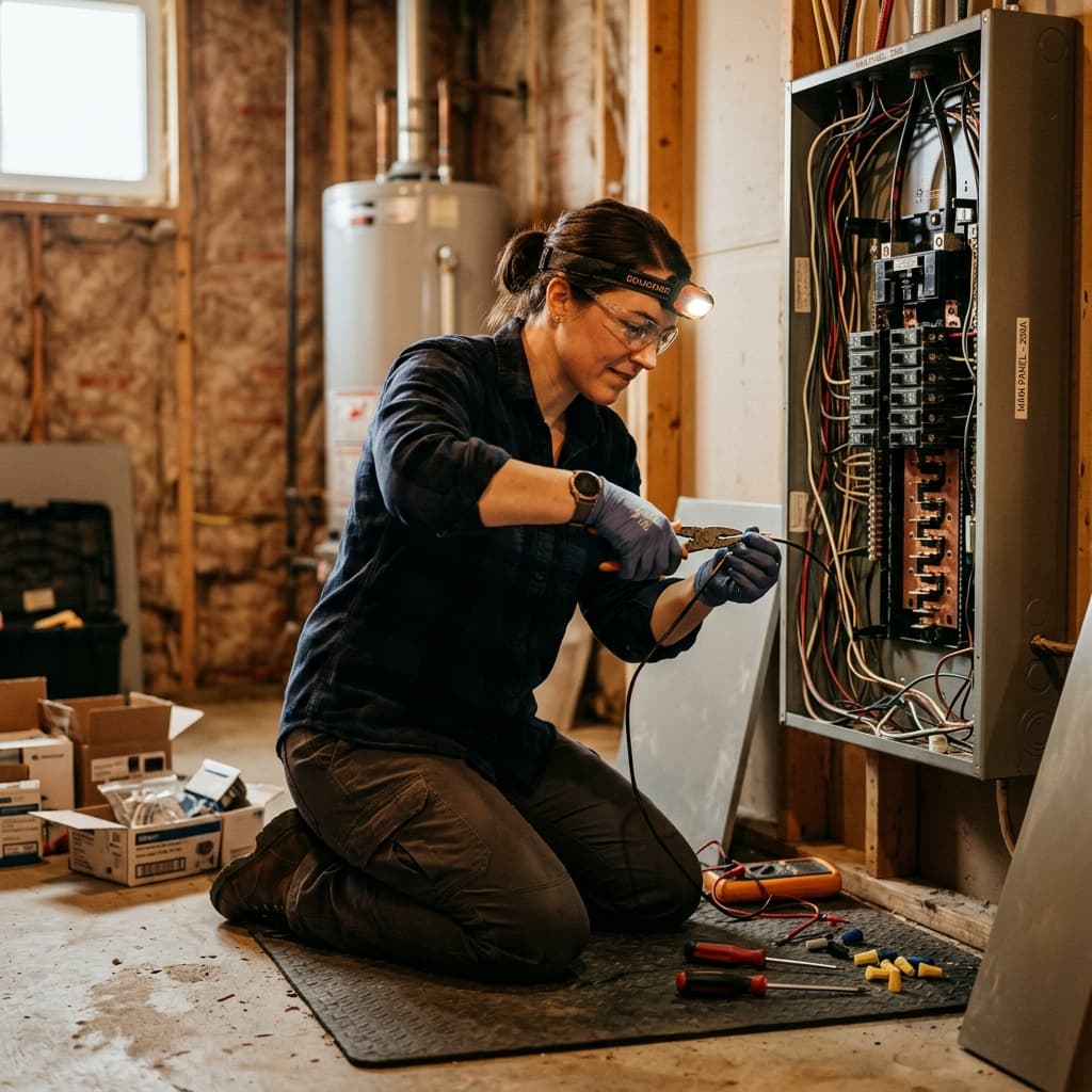 Electrical professional in Hamilton, Ontario — editorial portrait.