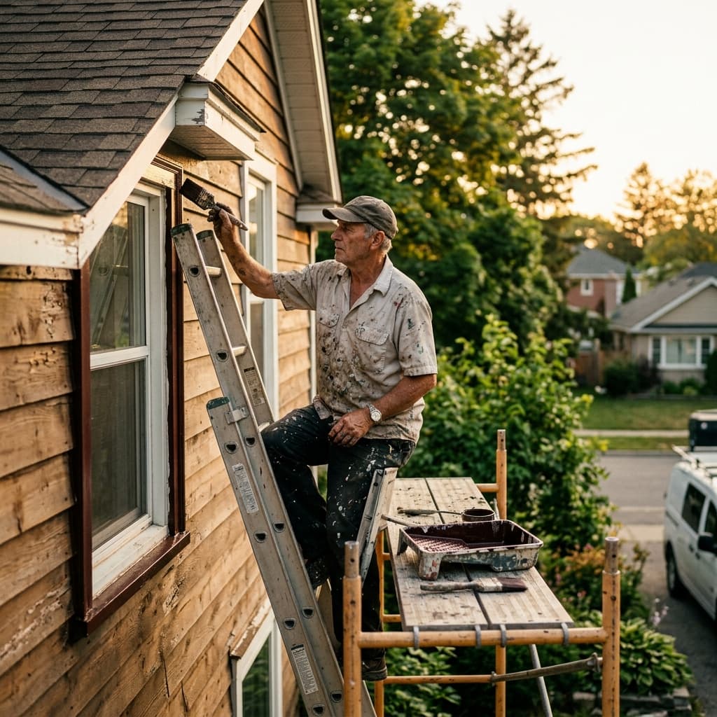 Painting professional in Richmond Hill, Ontario — editorial portrait.