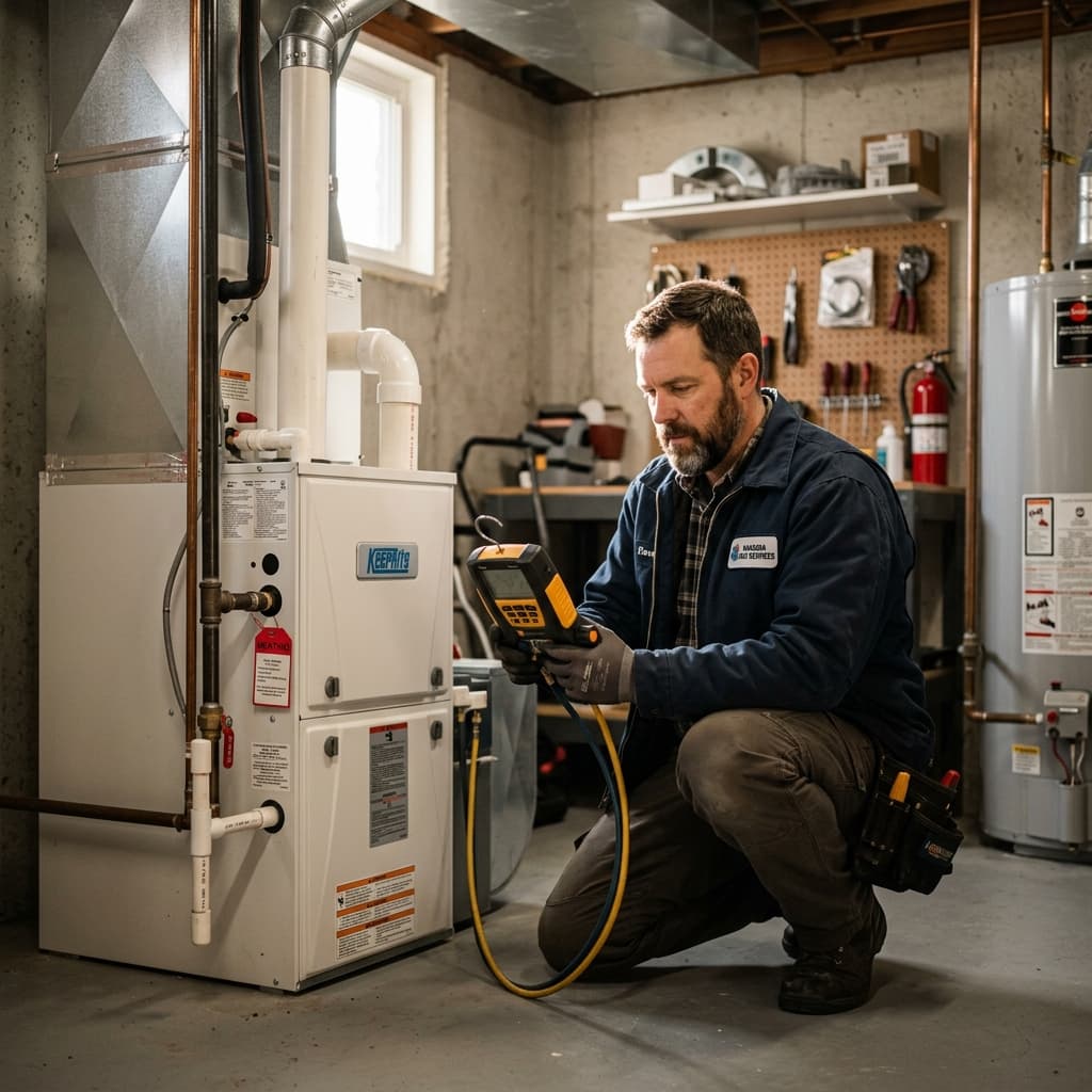 HVAC professional in Waterloo, Ontario — editorial portrait.