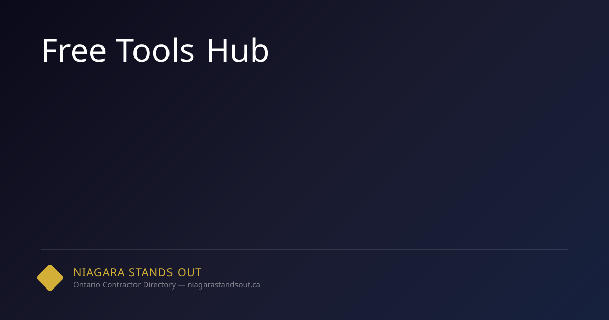 Free Tools Hub | NSO.ca