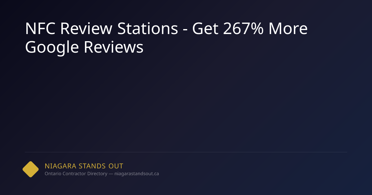 NFC Review Stations - Get 267% More Google Reviews | NSO.ca