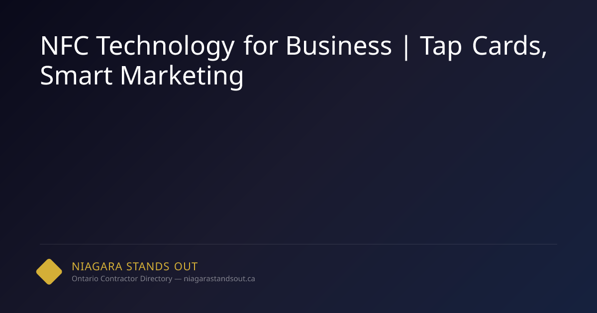 NFC Technology for Business | Tap Cards & Smart Marketing | Niagara ...