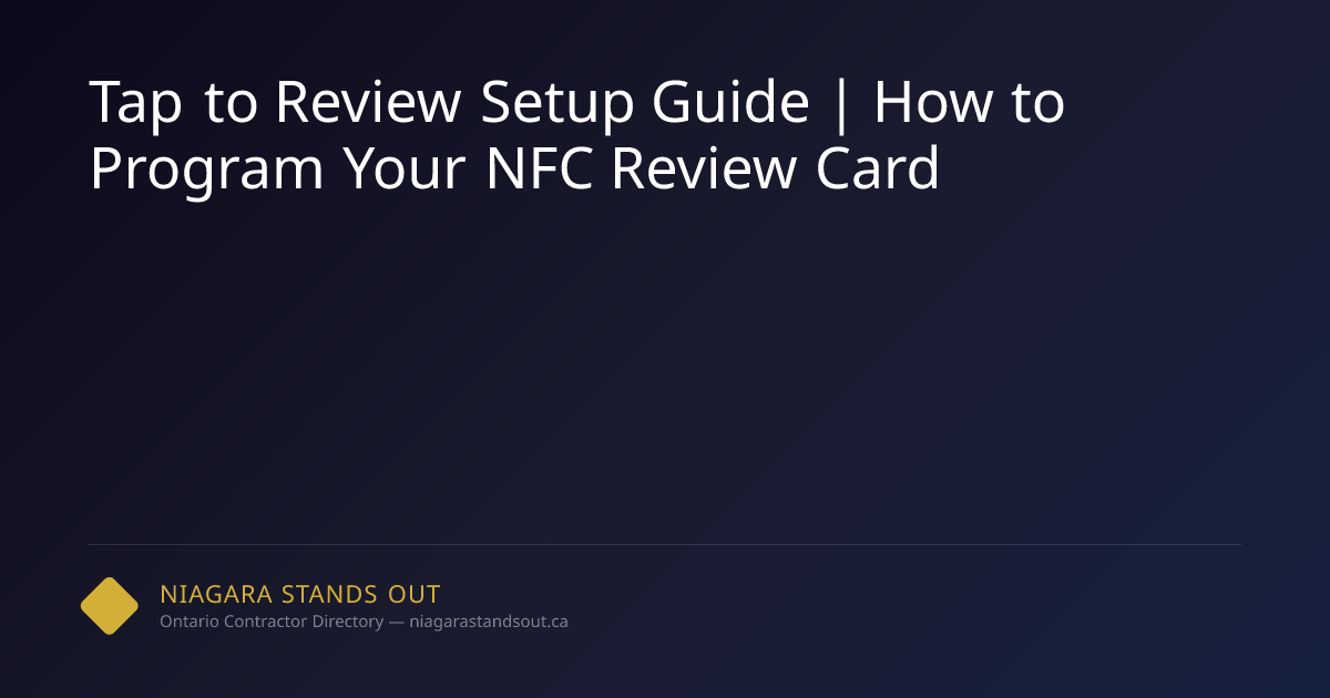 Tap to Review Setup Guide | NFC Review Card Instructions [2026] | NSO.ca