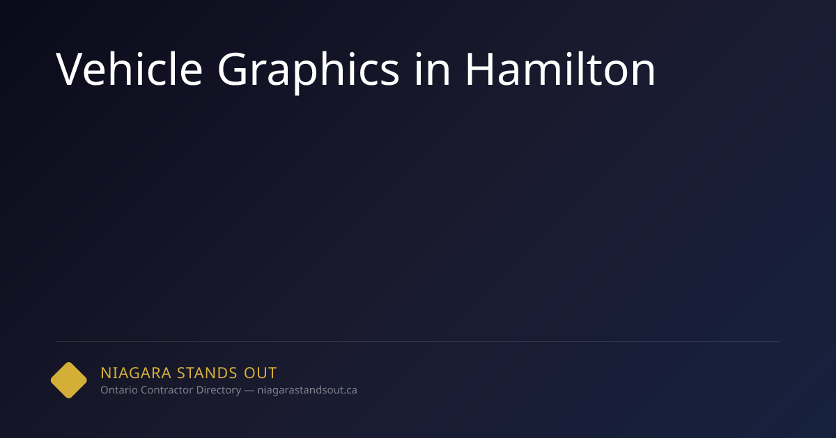Vehicle Graphics in Hamilton | NSO.ca