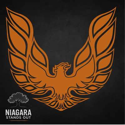 Screaming Chicken Decal 18 Inch - Large Firebird Phoenix Hood Graphics Kit Niagara Stands Out