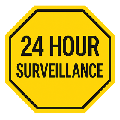 24-Hour Surveillance Decal