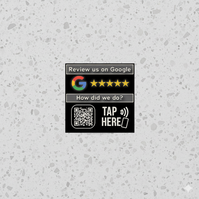 Square NFC Review Decal | Tap for Google Reviews | Ships