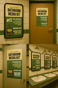 Stop Wasting Bathroom Traffic — Mirror & Door Marketing Kit for O...
